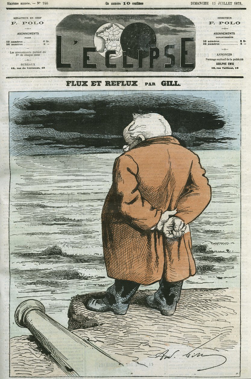 Caricatura de Adolphe Thiers (1797-1877), estadista francés. Portada en “L
