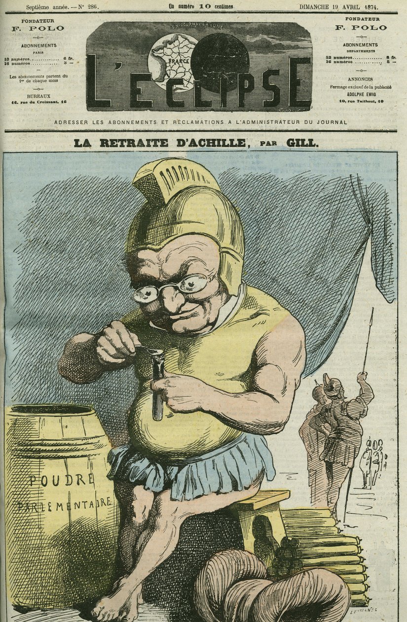 Caricatura de Adolphe Thiers (1797-1877), estadista francés. Portada en “L