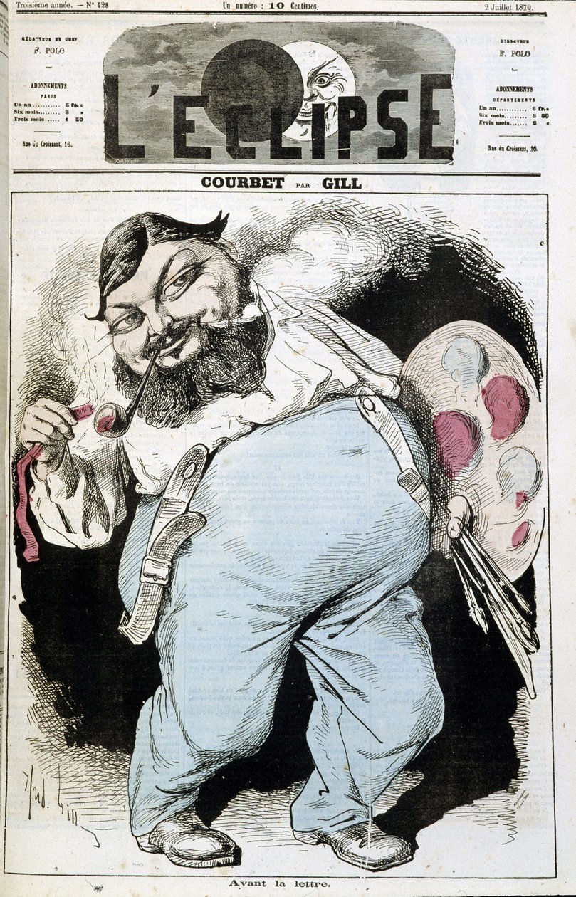 Caricatura de Gustave Courbet - en "L