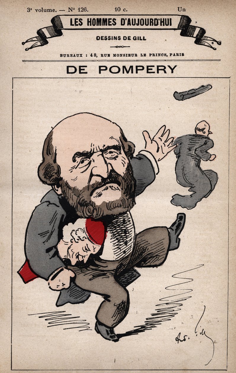 Caricatura de Édouard de Pompery 1812-1895 de 
