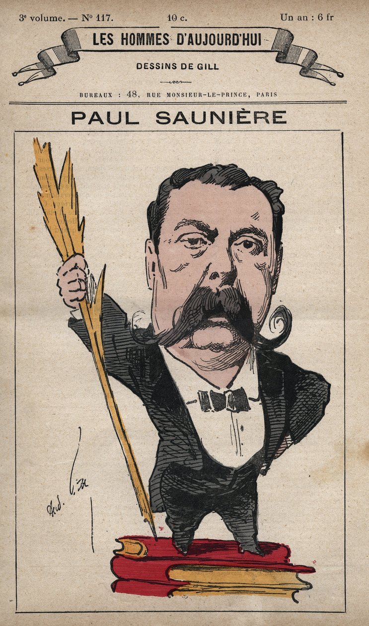 Caricatura de Paul Saunière (1827-1894) de 