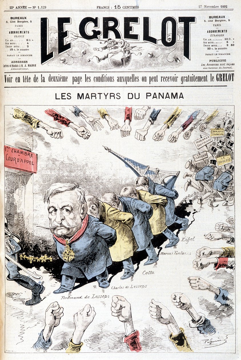 Ferdinand de Lesseps - por Gill, en “Los Hombres de Hoy”, finales del siglo XIX de Andre Gill