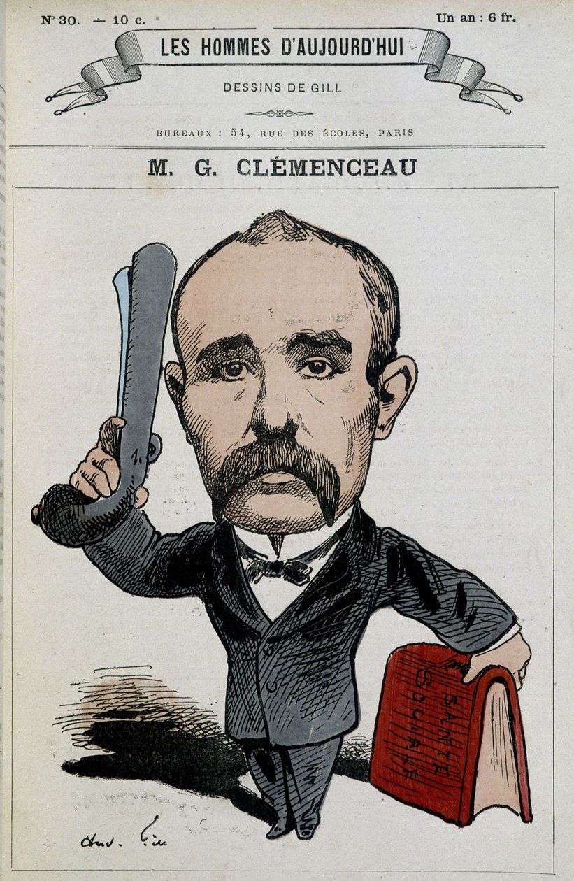 Georges Clémenceau - por Gill, en "Les hommes d