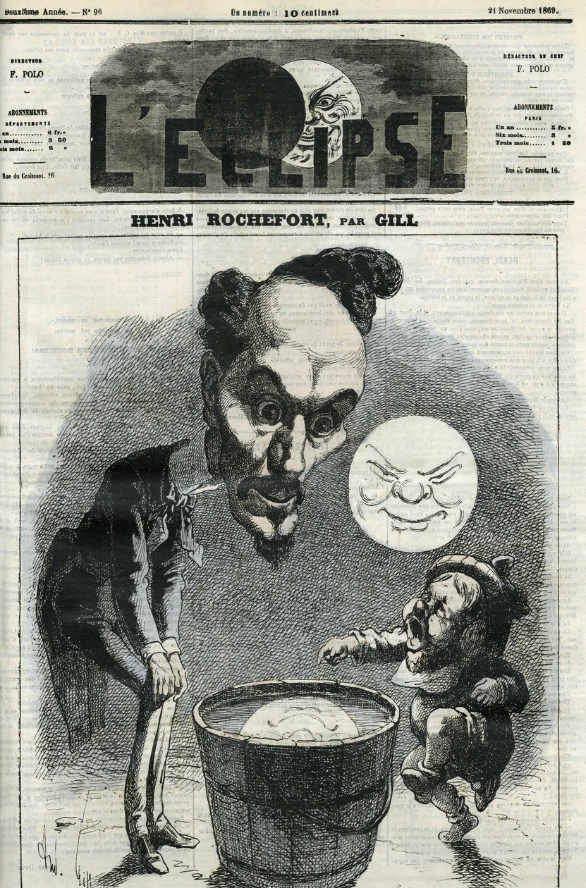 Henri Rochefort (1831-1913), periodista, escritor y político francés. Portada en 