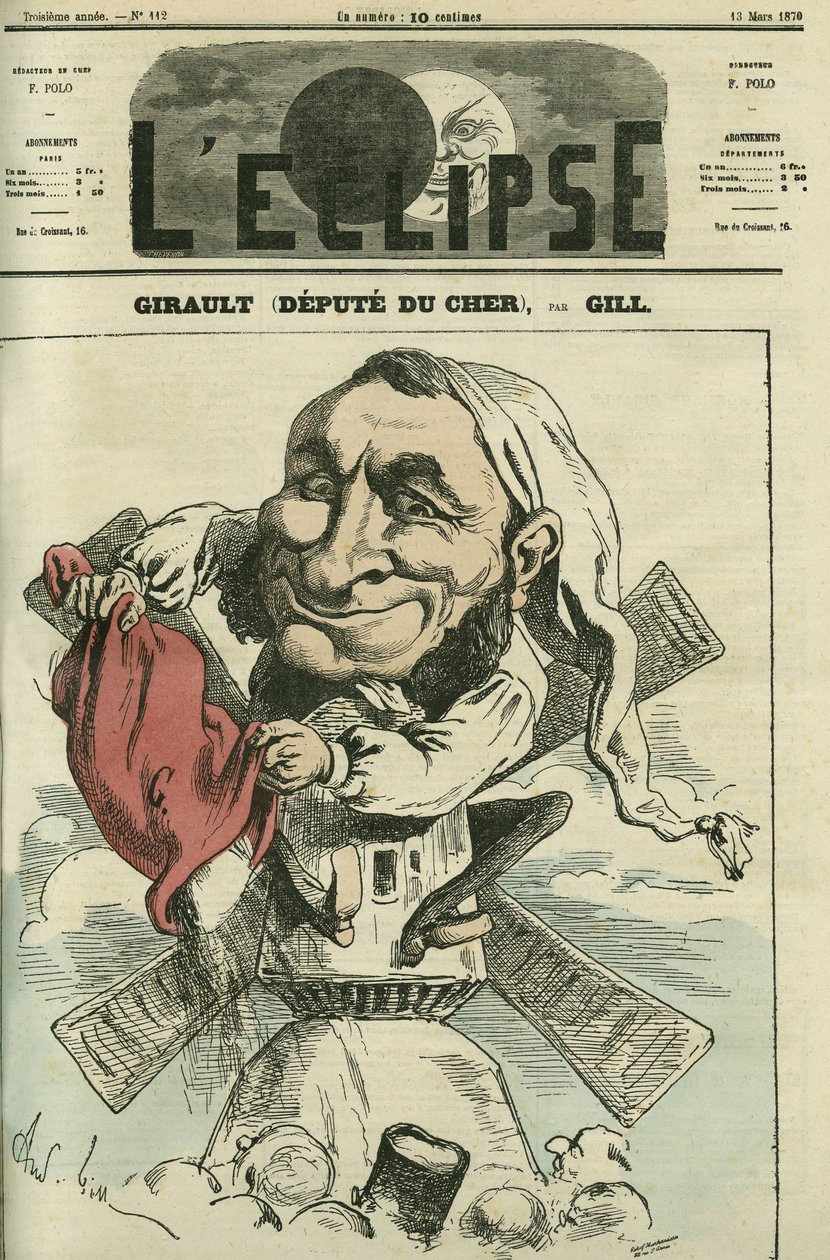 Jean Girault (1825-1909), molinero y político francés. Portada en “L