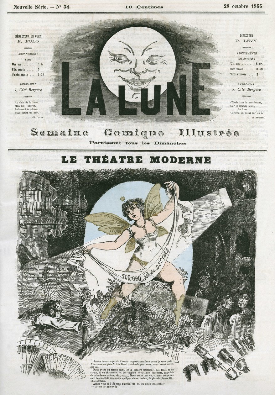 Le Theatre Moderne en París de Andre Gill