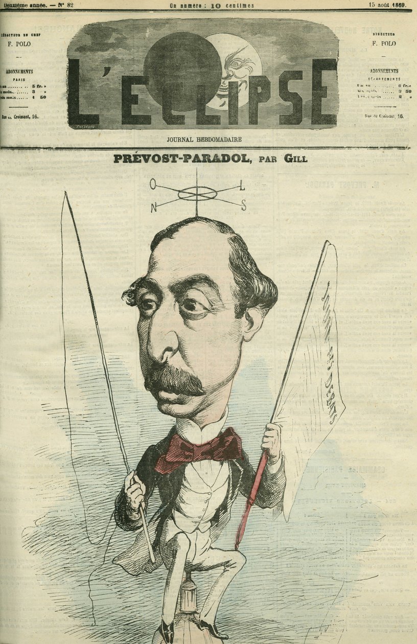 Lucien Anatole Prevost-Paradol (1829-1870), crítico literario francés. Portada en “L
