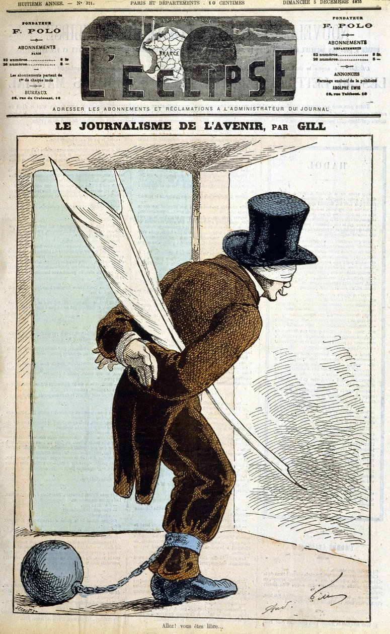 Hombre con ojos vendados con pluma, manos atadas y una bola en el pie: 