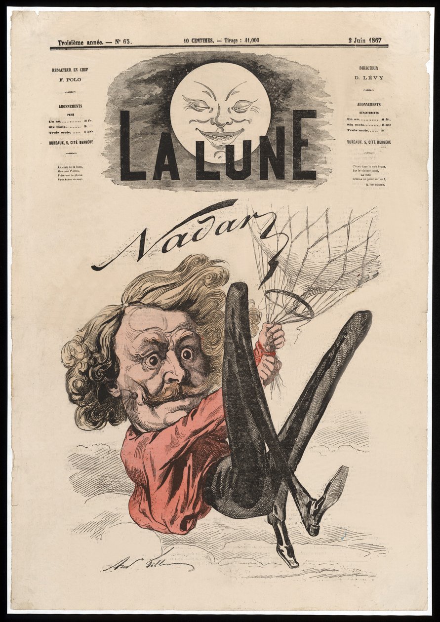 Nadar. Pub. 1867 de Andre Gill