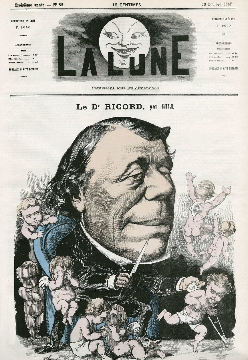 Retrato del Doctor Ricord, médico francés de Andre Gill