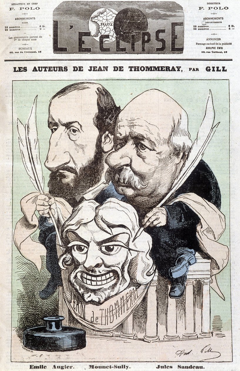 Retrato de Emile Augier (1820-1889) y Jules Sandeau (1811-1883), autores de la obra titulada 