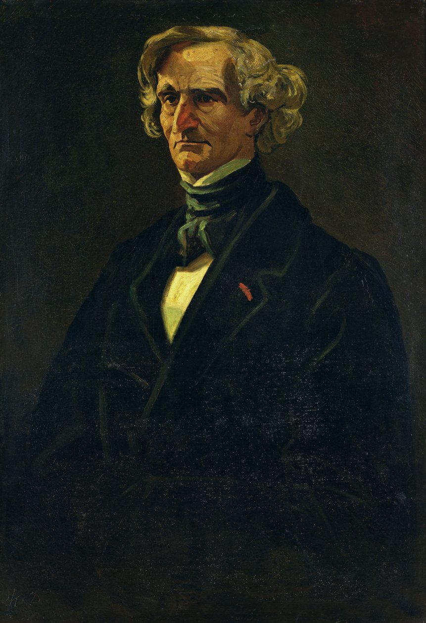 Retrato de Hector Berlioz (1803-69) anteriormente atribuido a Honoré Daumier (1808-79) de Andre Gill