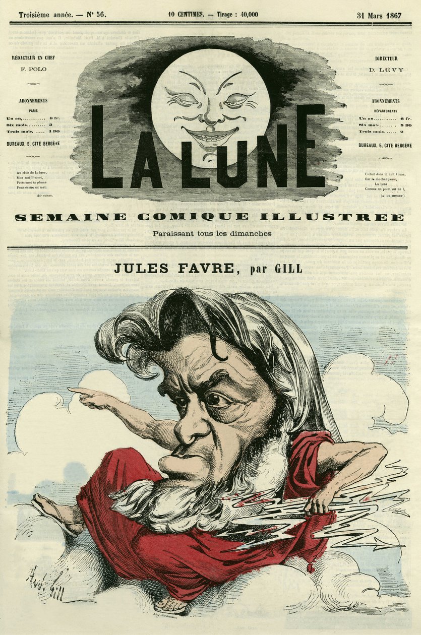 Retrato de Jules Favre de Andre Gill
