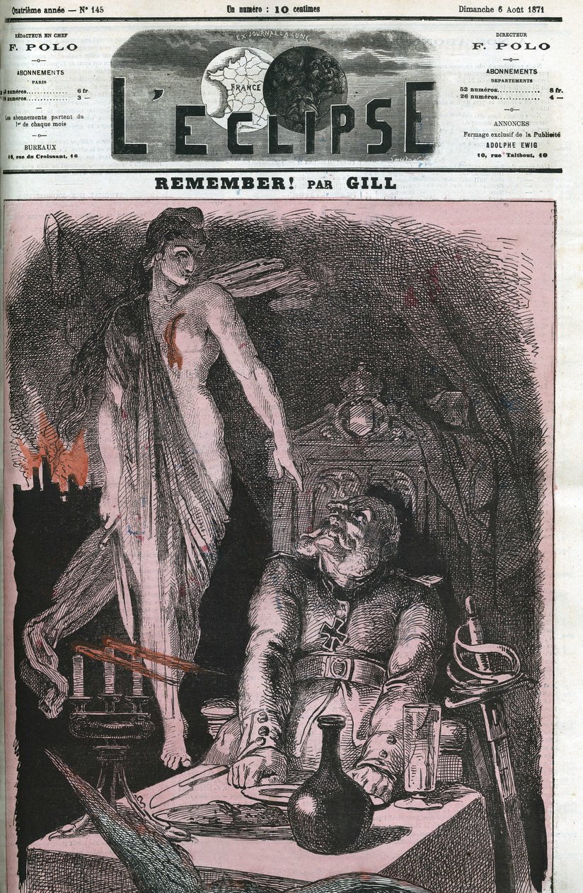 Recuerda, "Recuerda", la República hablando a Prusia. Portada en "L