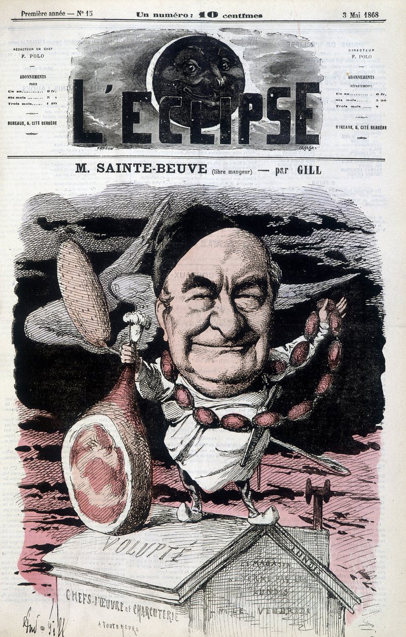 Sainte-Beuve (Sainte-Beuve) (comedor libre) - Caricatura de Gill, en “L