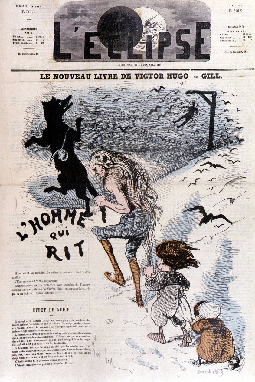 El hombre que ríe Victor Hugo - por Gill, en “L