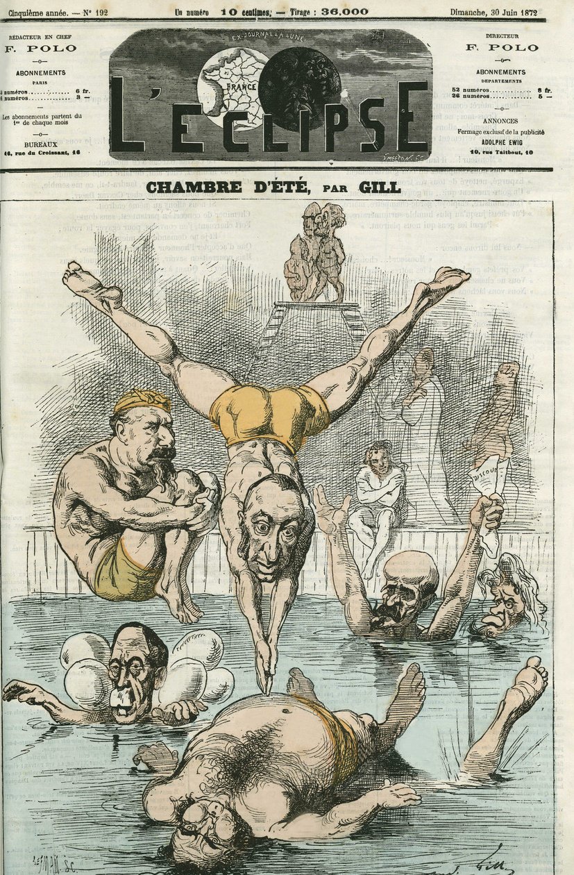 La Sala de Verano con los caballeros Thiers, Gambetta, Grevy, Favre, Trochu... Portada en "L