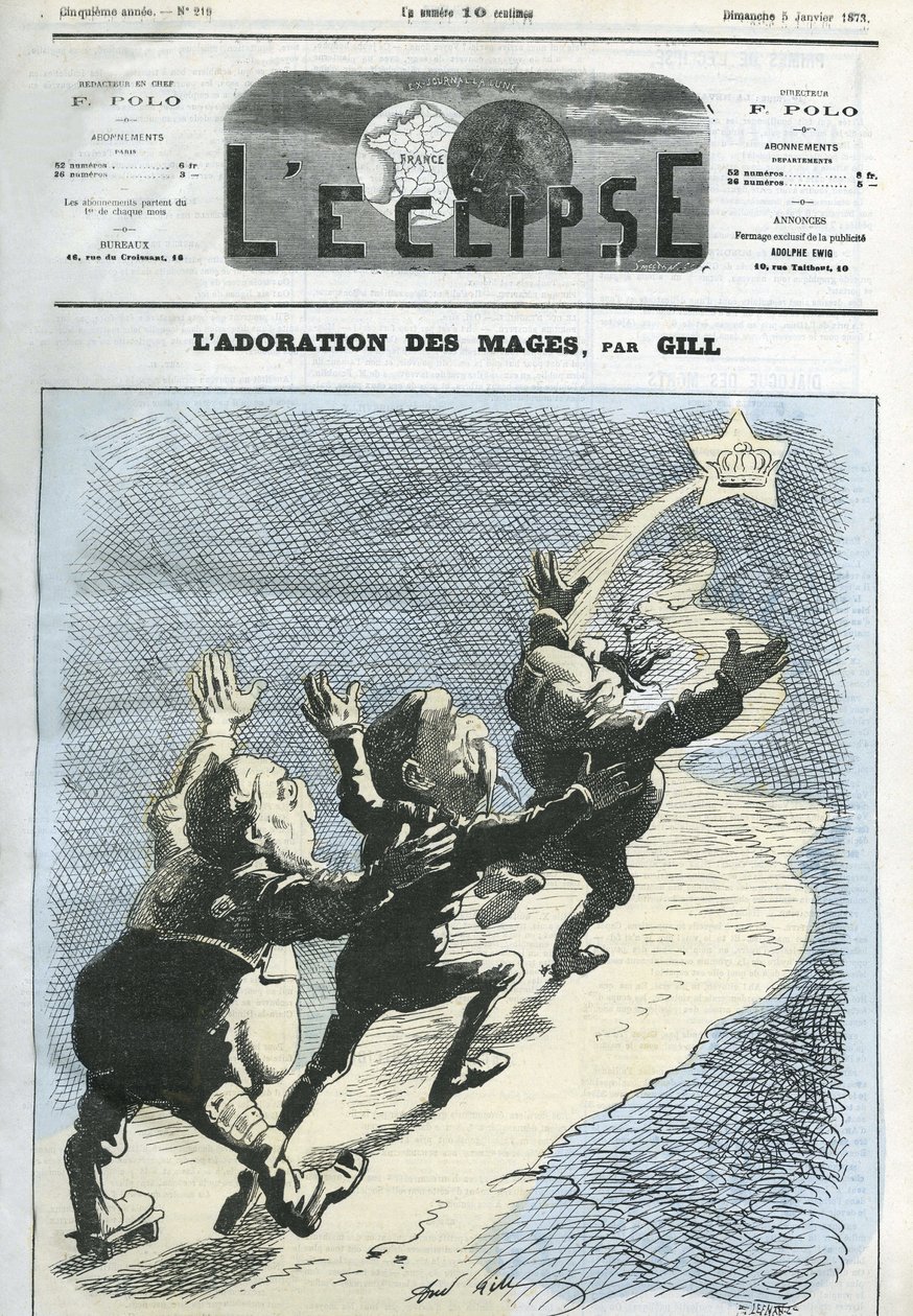 La adoración de los Magos, el Duque de Broglie (1821-1901), el Presidente Mac-Mahon (1808-1893), Henri d