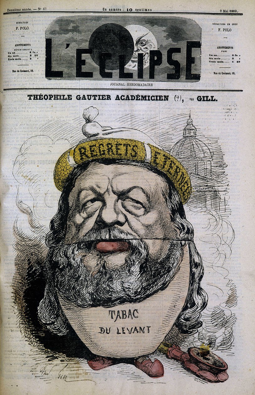 Théophile Gautier - por Gill, en "L
