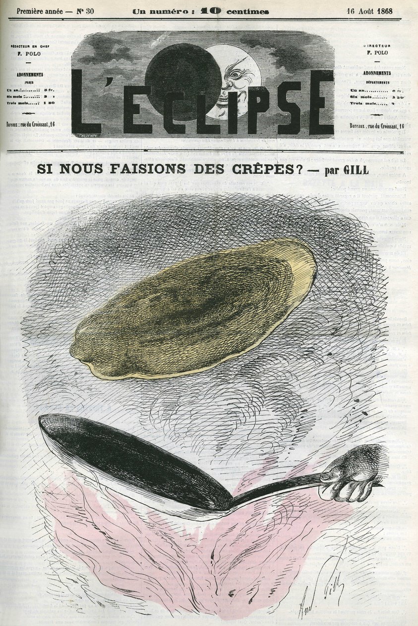 ¿Por qué no hacemos crepes?, ilustración de Gill en reacción a la censura. Portada en “L