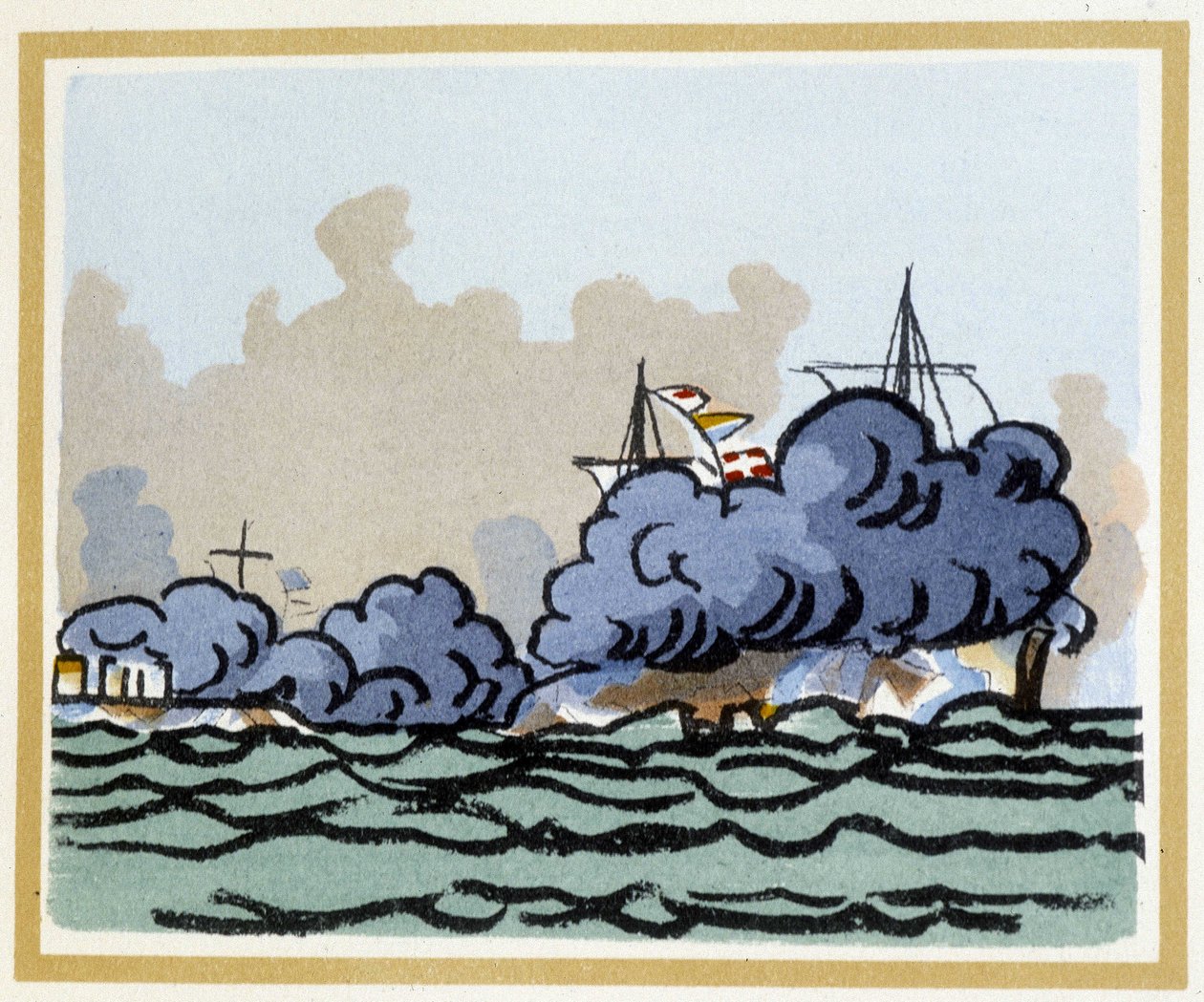 31 de mayo de 1916: Batalla naval - en "El libro de las horas históricas 1914/1918 de Andre Helle