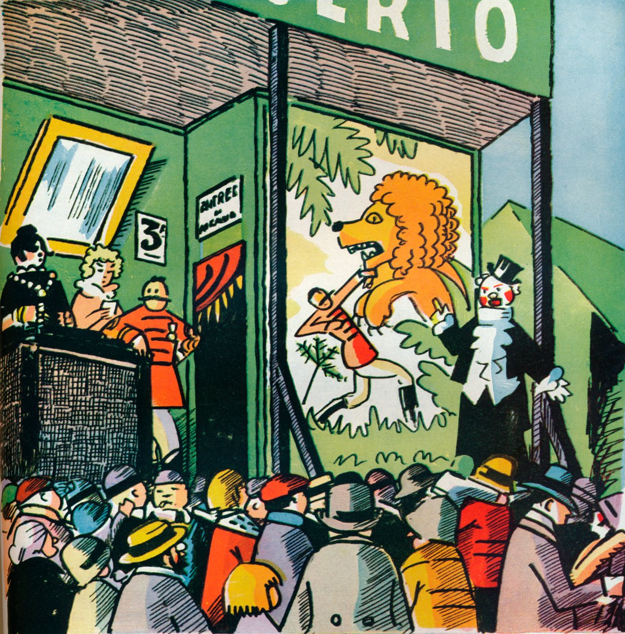 Ilustración de Andre Helle de Fábulas de la Fontaine, 1922, 1929 de Andre Helle