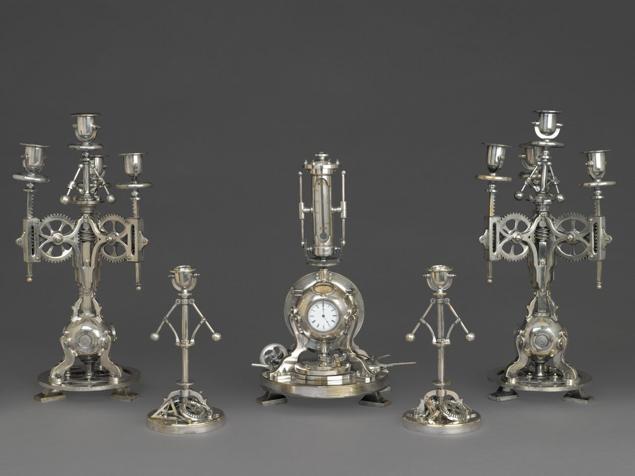Reloj, Parte de un Conjunto de Cinco Piezas, c.1880 de Andre Romain Guilmet