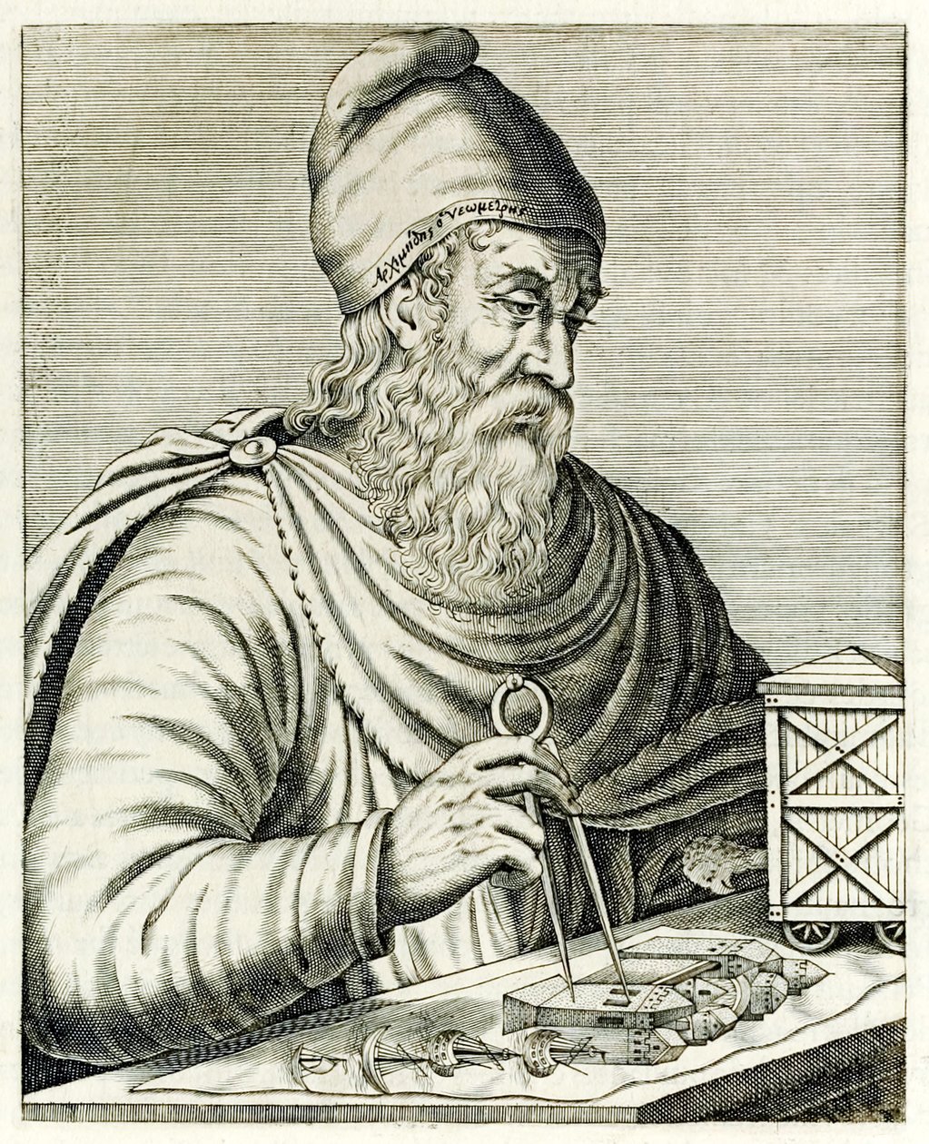 Arquímides de Siracusa de True Portraits por André Thévet publicado en 1594 de Andre Thevet
