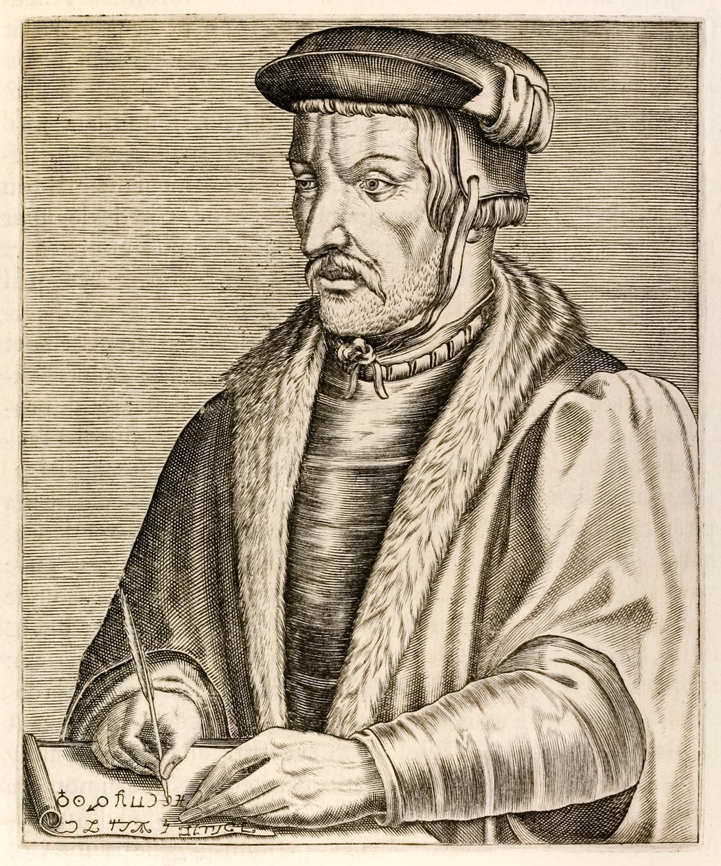Heinrich Cornelius Agrippa, de True Portraits por André Thévet publicado en 1584 de Andre Thevet
