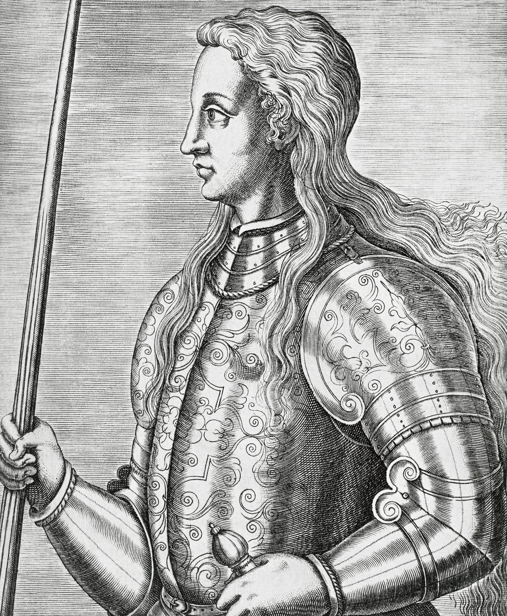Retrato de Juana de Arco, grabado por Andre Thevet de Andre Thevet