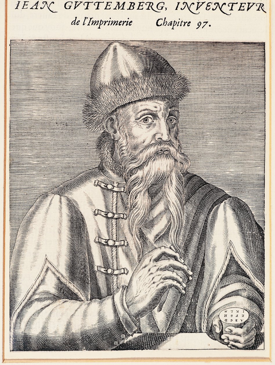 Retrato de Johann Gutenberg (Maguncia, alrededor de 1394-1399-Maguncia) de Andre Thevet