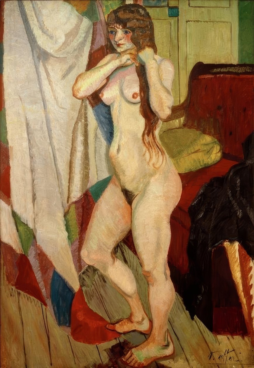 Suzanne Valadon peinándose de Andre Utter
