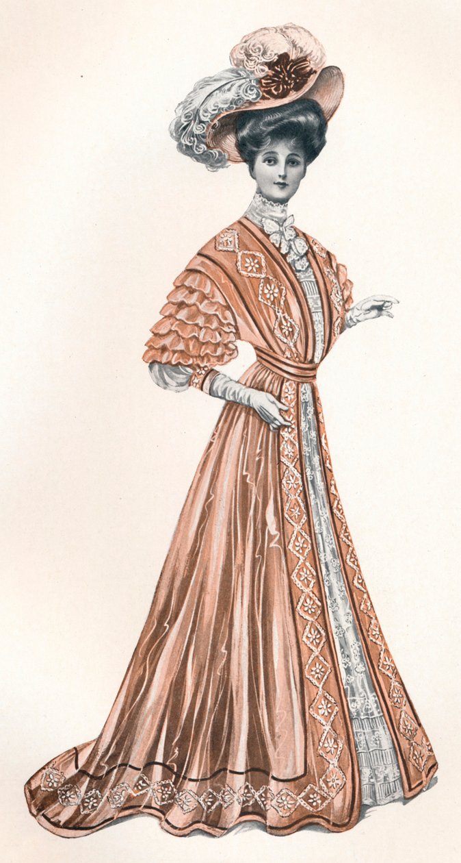 Ilustración de catálogo de una dama eduardiana, c. 1908 de Andre and Sleigh