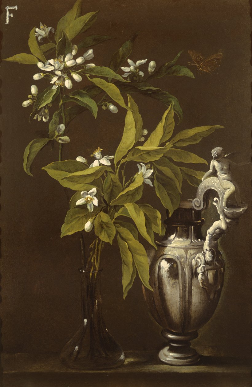 Naturaleza muerta de flores y un jarrón de Andrea Belvedere