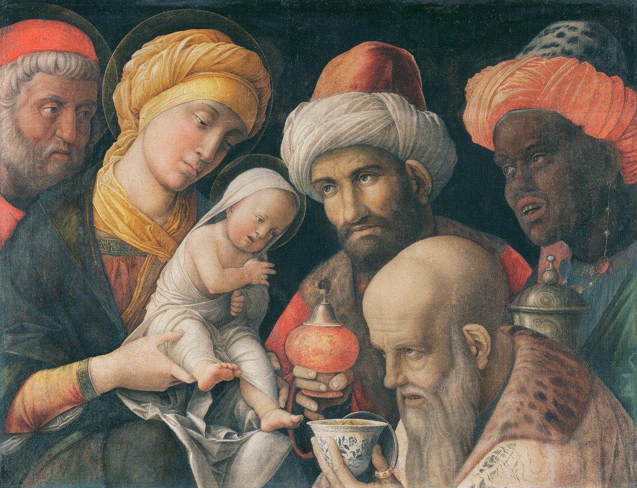 Adoración de los Magos de Andrea Mantegna