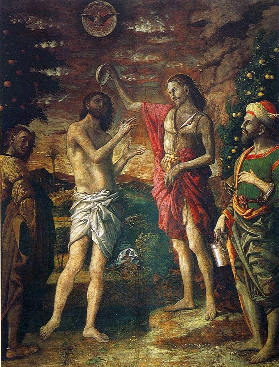 Bautismo de Cristo de Andrea Mantegna