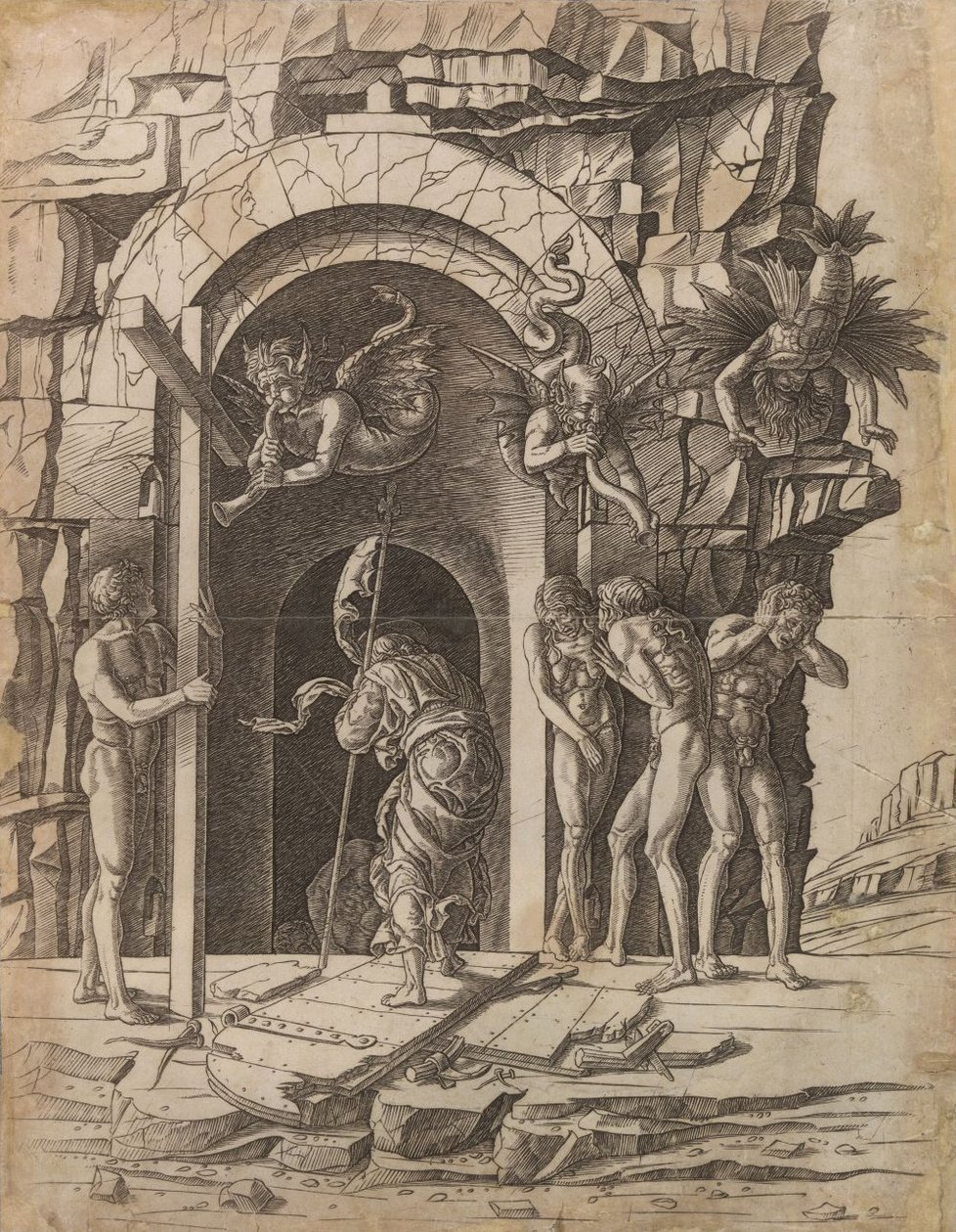Descenso de Cristo al Limbo de Andrea Mantegna