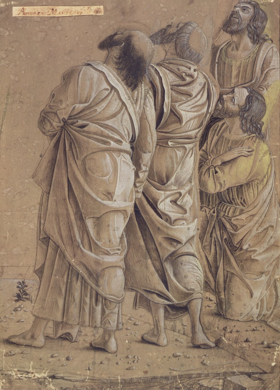 Grupo de Apóstoles de la Ascensión de Cristo, c.1506 de Andrea Mantegna