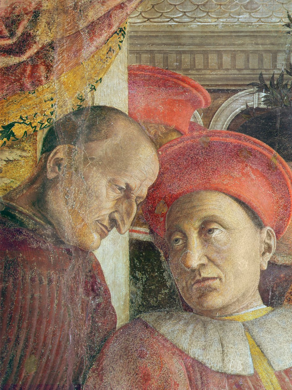 La Cámara de los Esposos (detalle) antes de la restauración de Andrea Mantegna