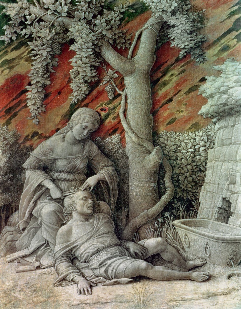 Sansón y Dalila, c.1500 de Andrea Mantegna