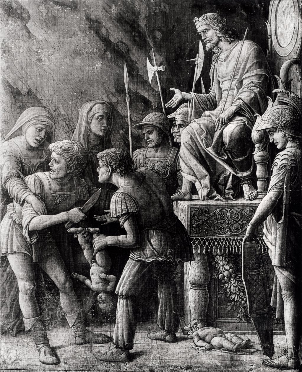 El juicio de Salomón de Andrea Mantegna