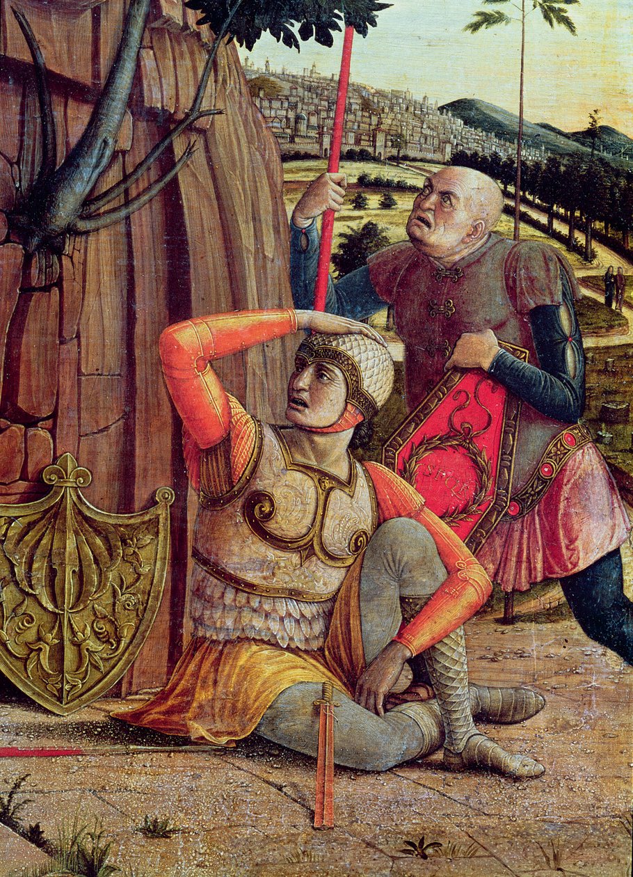 La resurrección, panel predela derecho del retablo de San Zenón de Verona, 1456-60 (detalle) de Andrea Mantegna