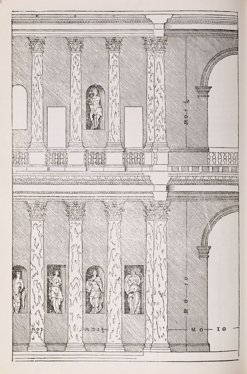 Plaza Romana, ilustración de una copia facsímil de 