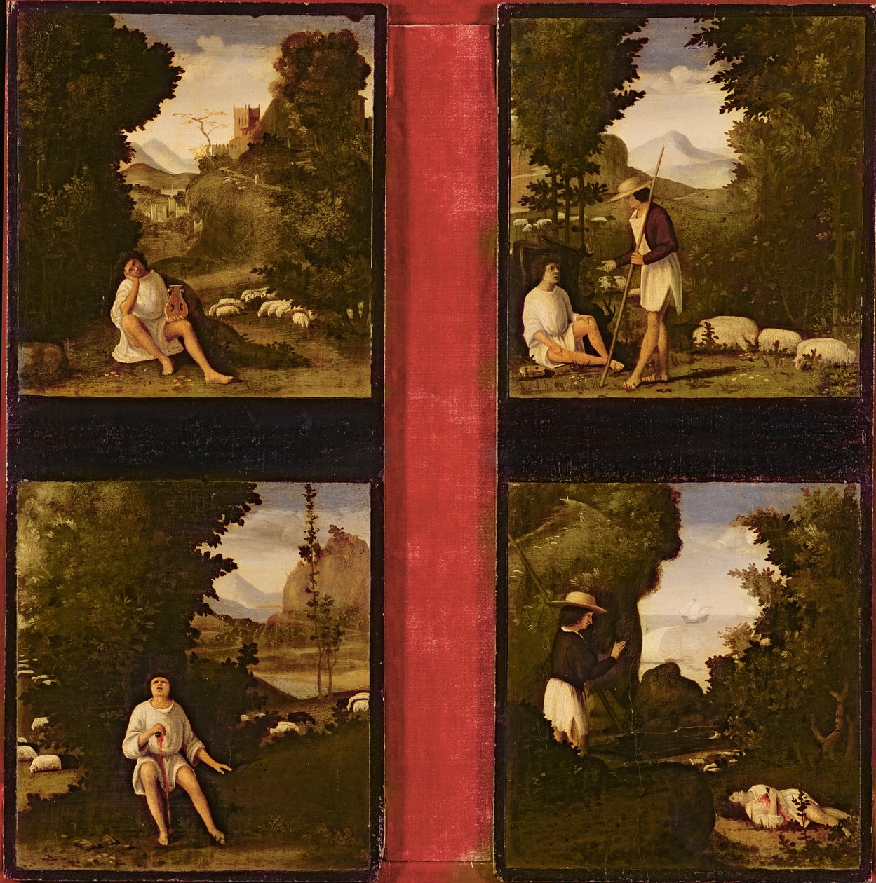 Escenas de las Églogas de Tebaldeo, c.1505 de Andrea Previtali
