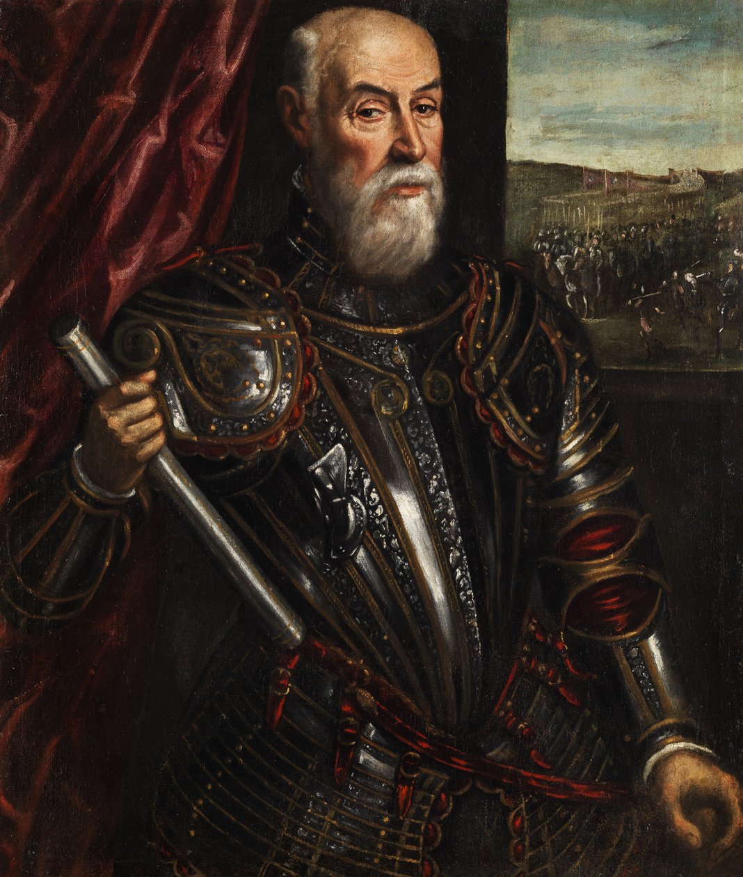 Retrato de un comandante veneciano de Andrea Vicentino