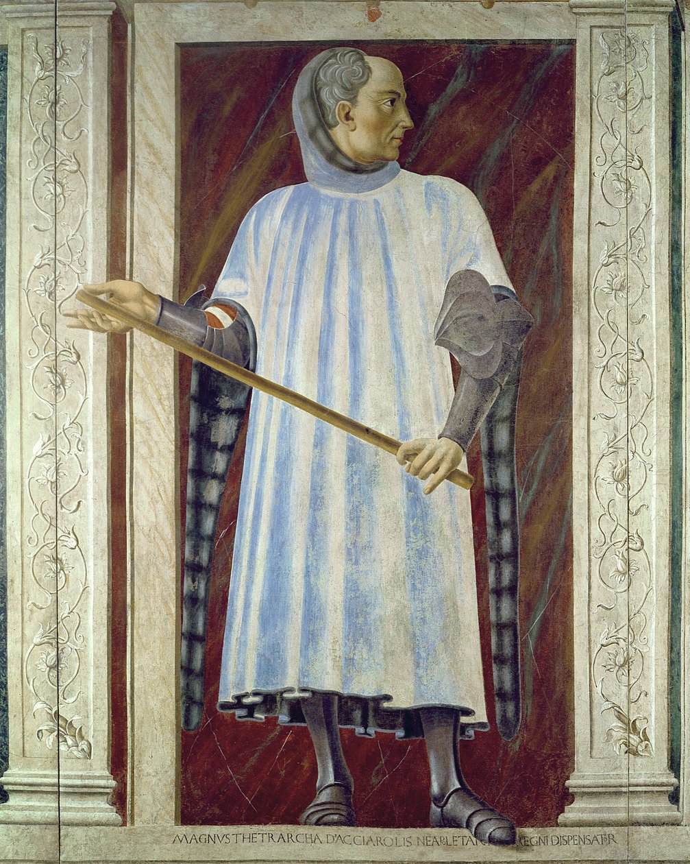 Niccolo Acciauoli (1310-65) de la serie de hombres y mujeres famosos de la Villa Carducci, c.1450 de Andrea del Castagno