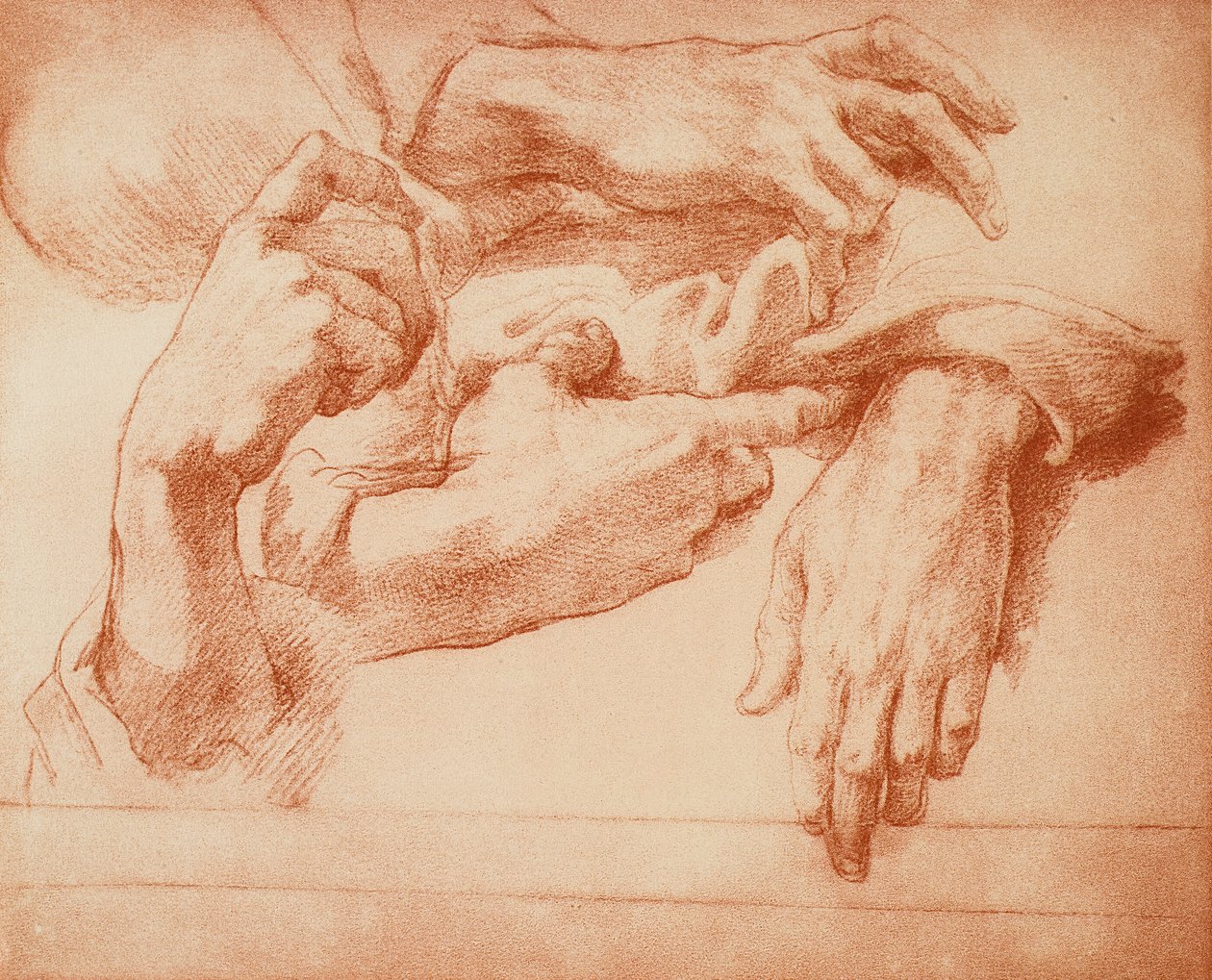 Estudio de manos de Andrea del Sarto