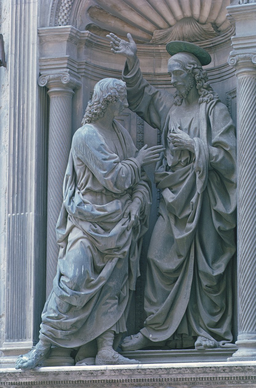 La incredulidad de Santo Tomás, 1466-83 de Andrea del Verrocchio