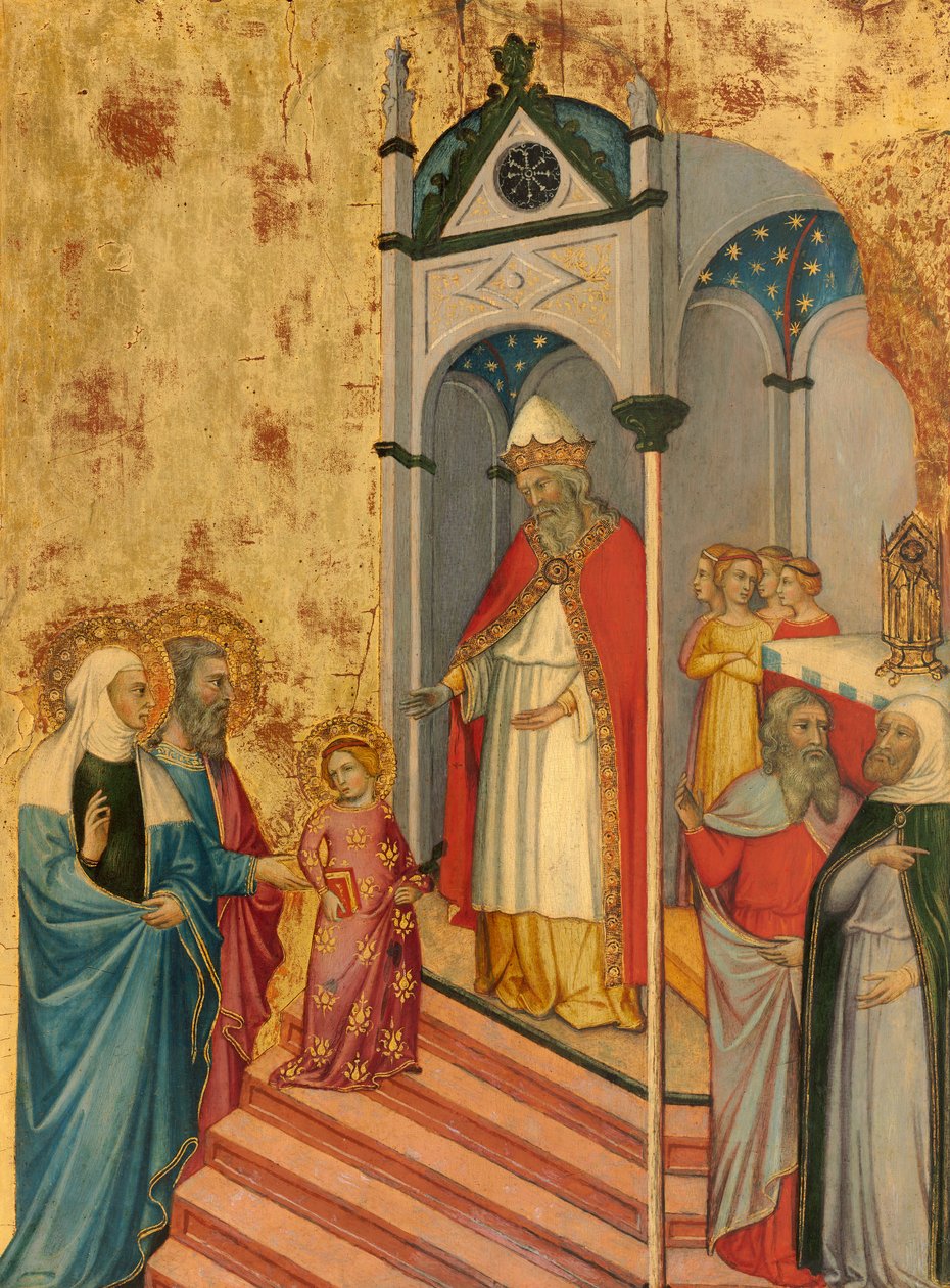 La Presentación de la Virgen en el Templo, c.1400-5 de Andrea di Bartolo