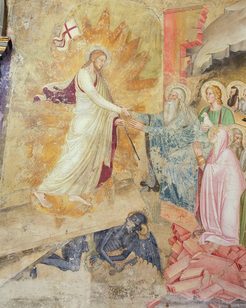 (detalle) de El Descendimiento de la Cruz, Capellone degli Spagnoli de Andrea di Bonaiuto